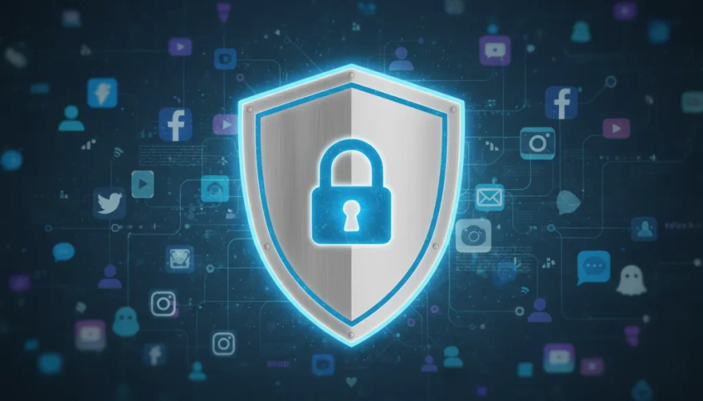 Digital shield protecting social media messaging apps