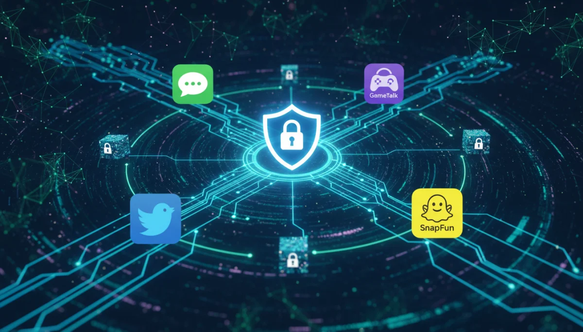 Encrypted data flow between entertainment messaging apps