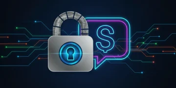 Digital padlock over speech bubble, representing enhanced messaging privacy features.