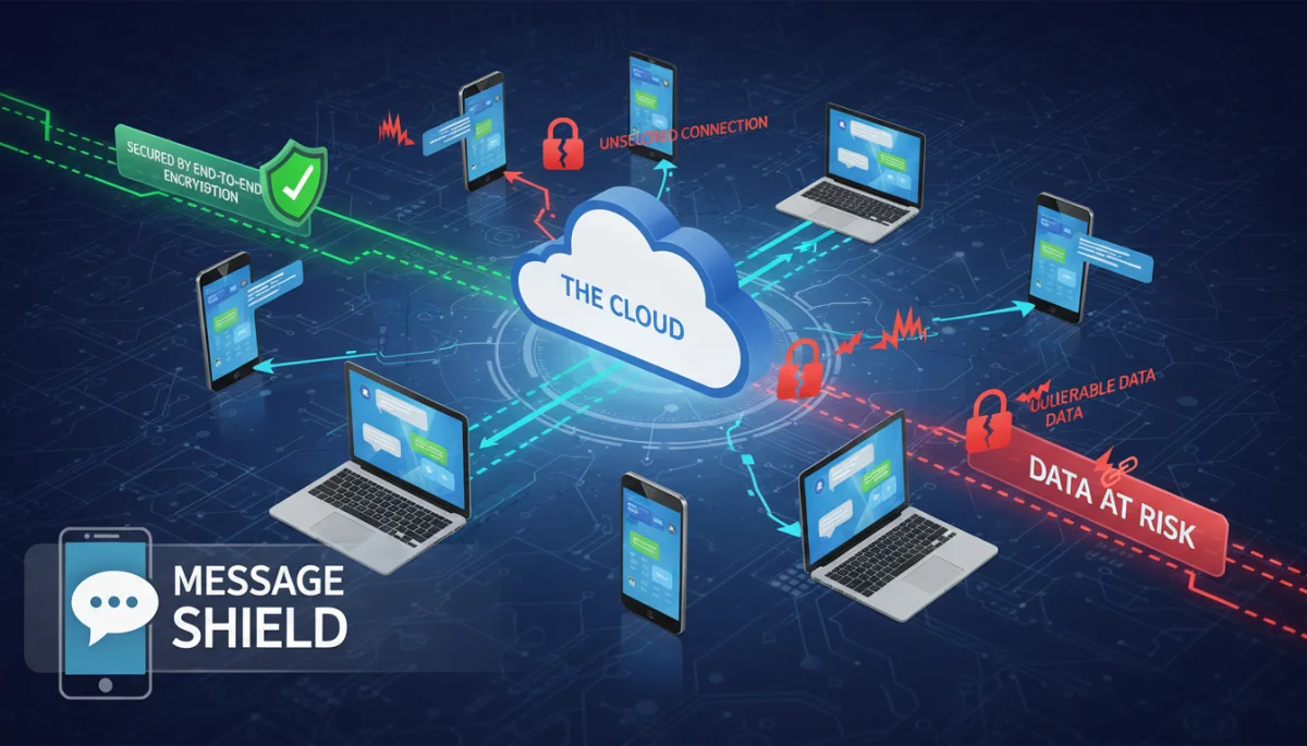 Complex data flow and security vulnerabilities in messaging applications