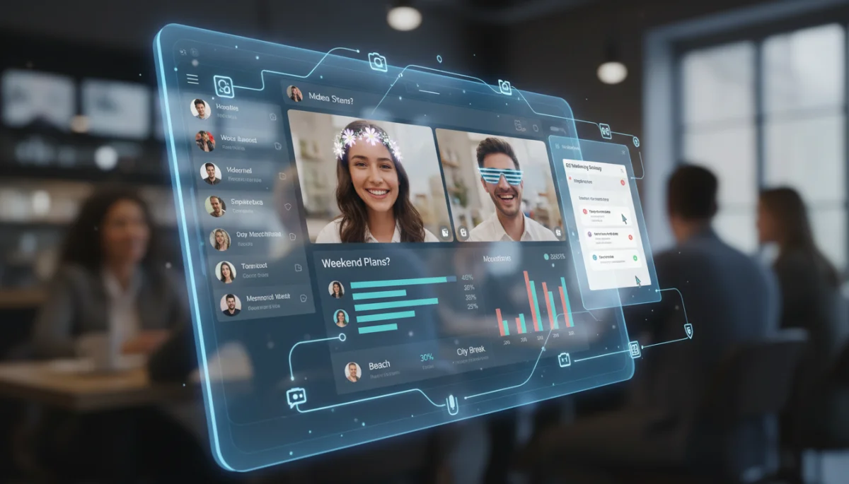 Messaging app showcasing diverse multimedia and interactive features