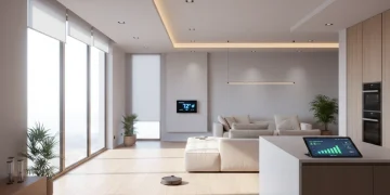Smart home interior with integrated energy-saving devices