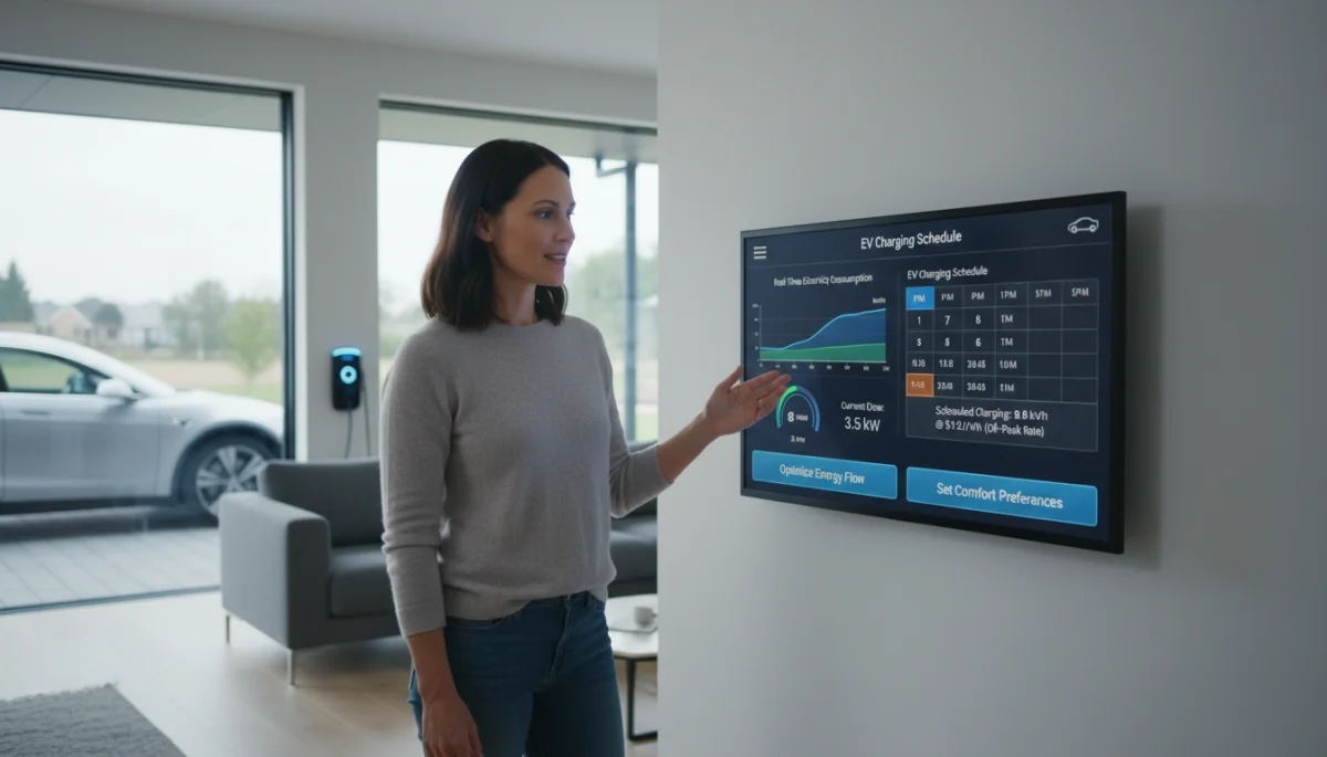 Smart home energy management system optimizing EV charging