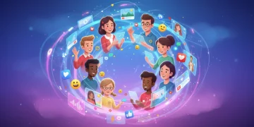 Diverse social circle engaging with multimedia messaging innovations