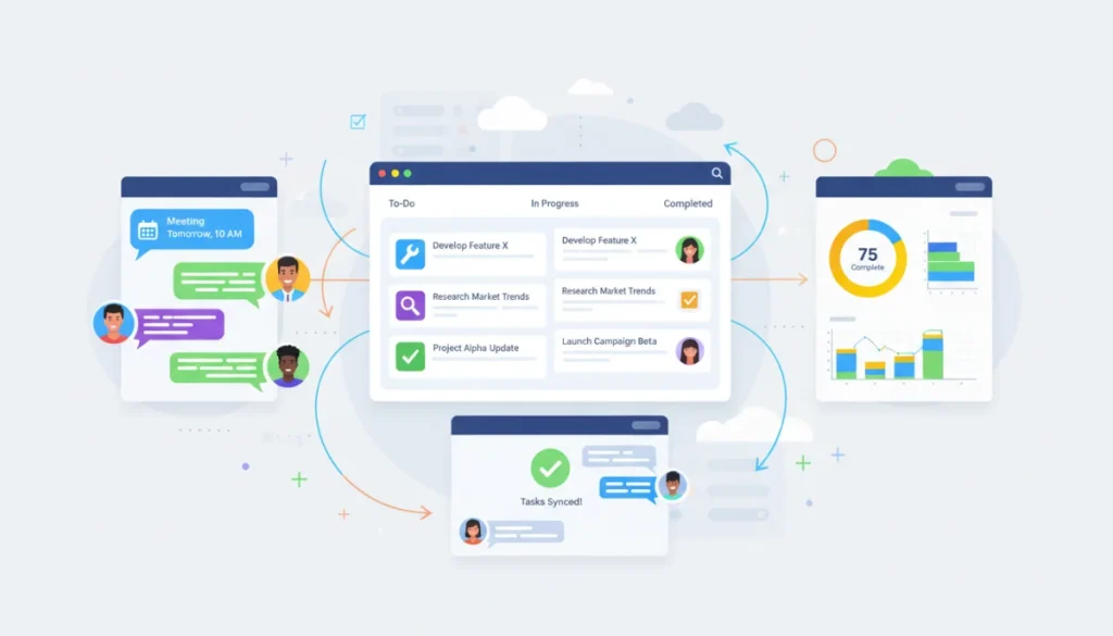 Seamless integration of task management within modern messaging applications