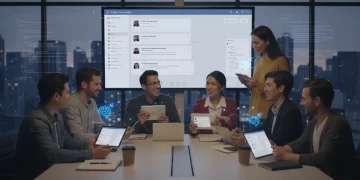 Team collaborating efficiently with AI-powered messaging apps